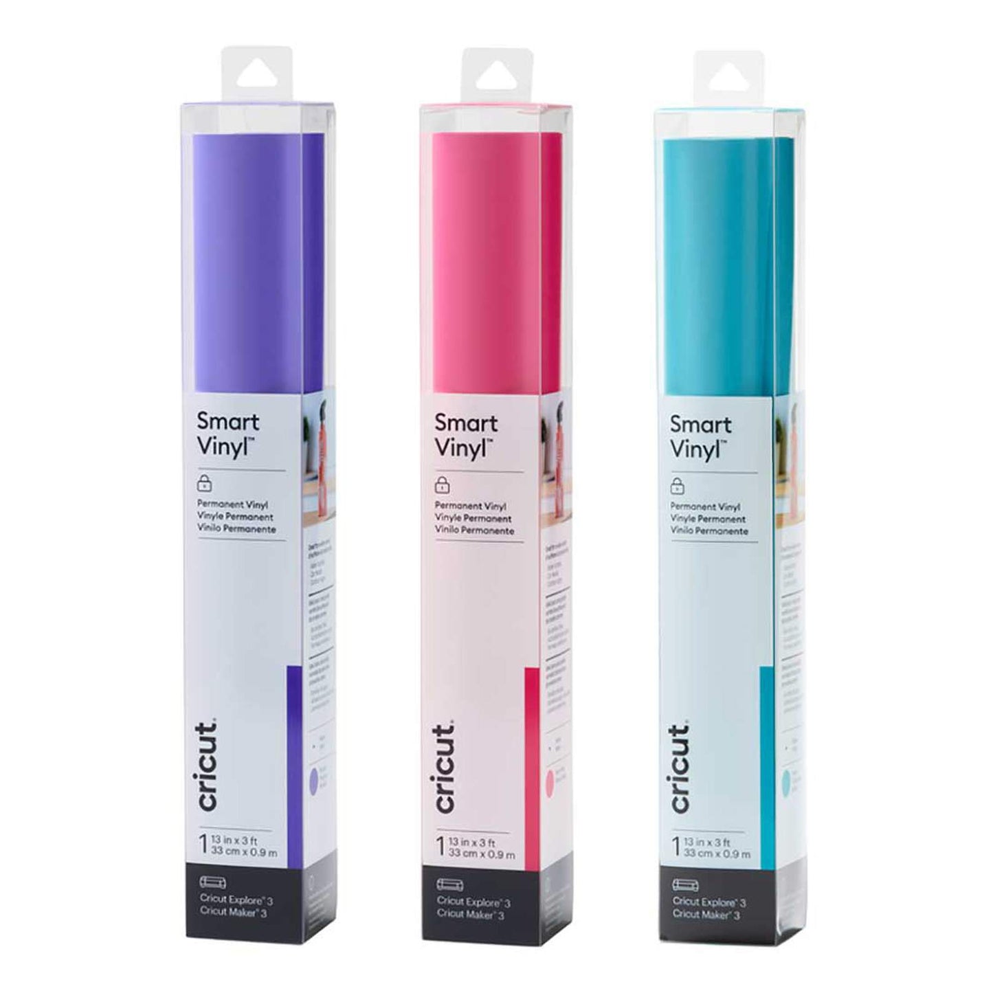 Smart Vinyl™ Sampler – Removable (3 ft), Aqua Party Pink Purple