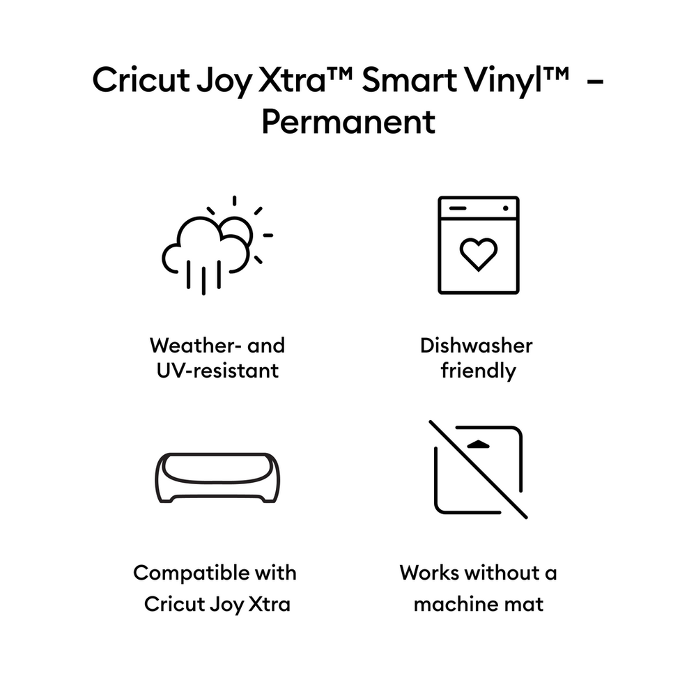 Cricut Joy Xtra™ Smart Vinyl™ Matte Metallic – Permanent (3 ft)