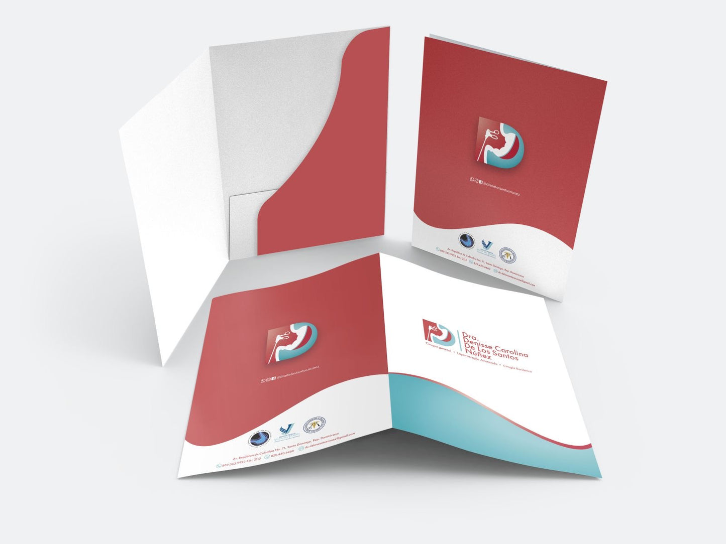 50 Carpetas Corporativas (9x12 pulgadas) con bolsillo.