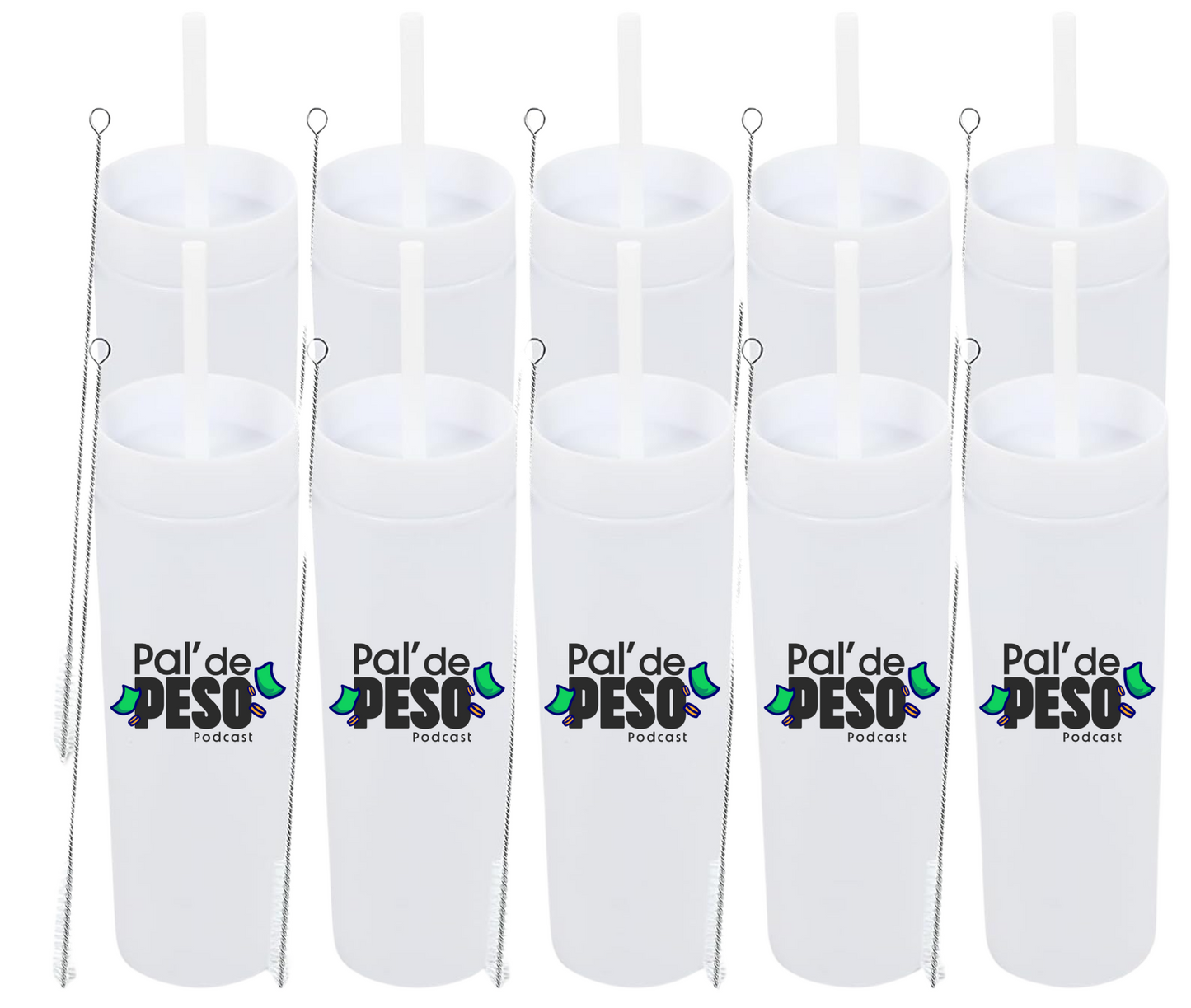 (PDPS) Skinny Tumbler - Blanco.