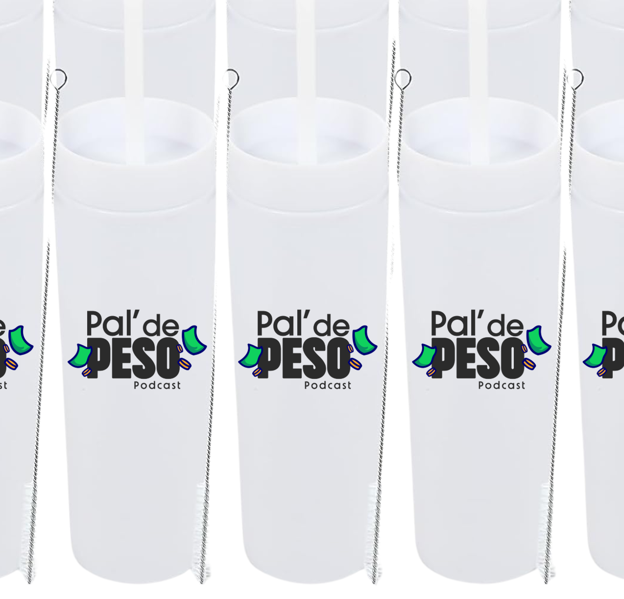 (PDPS) Skinny Tumbler - Blanco.