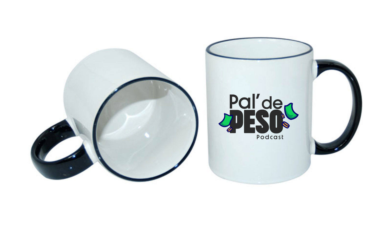 (PDPS) Taza personalizada - Borde Negro.