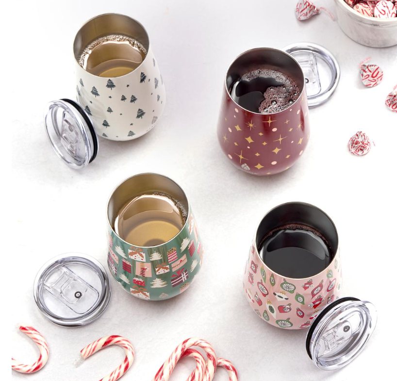 Manna – Vasos Térmicos Navideños 12oz (Individual o Set de 4)