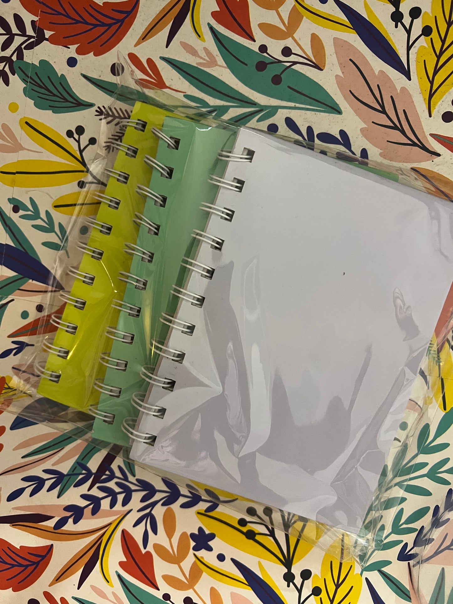 Trío de Mini Cuadernos en Espiral — Colores Pastel