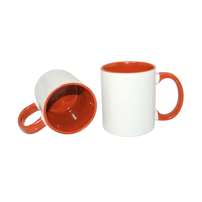Taza Blanca con Interior y Aza de Color (11 onz).
