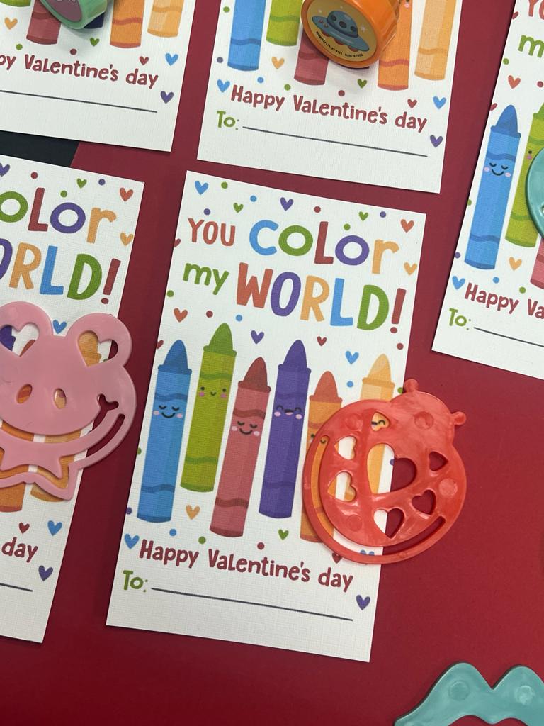 You Color My World - Stamps or Booksmarks.