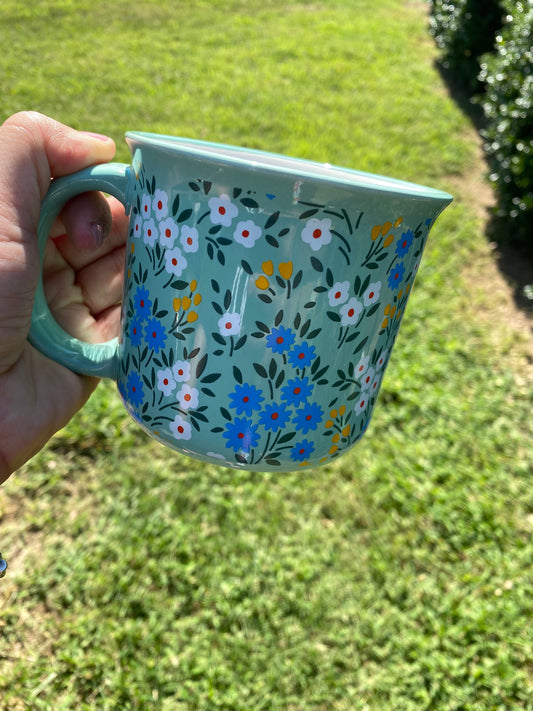 Floral Blue, Mug