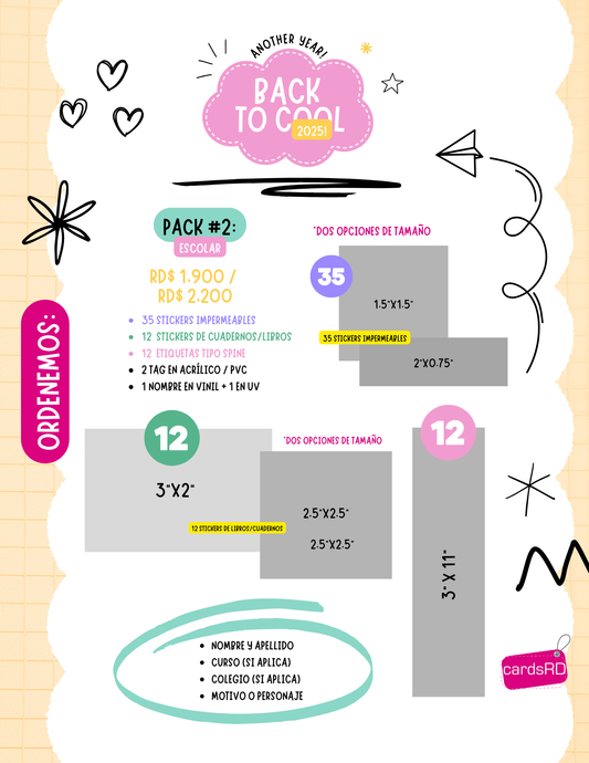 Pack #2 – ESCOLAR / Back to cool 2025.