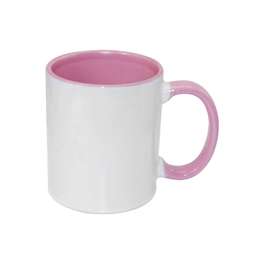 Taza Blanca con Interior y Aza de Color (11 onz).