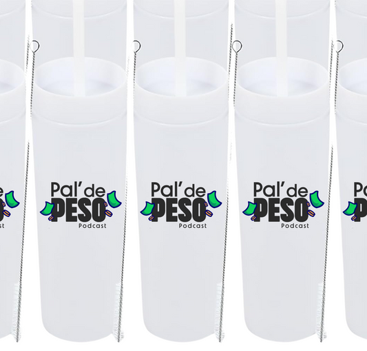 (PDPS) Skinny Tumbler - Blanco.
