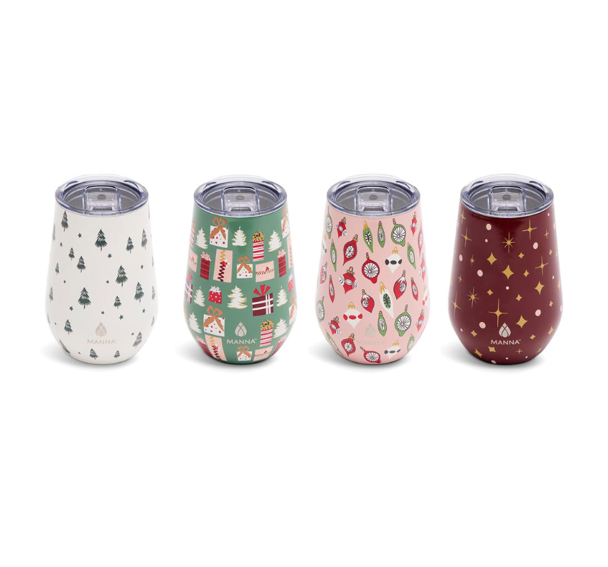 Manna – Vasos Térmicos Navideños 12oz (Individual o Set de 4)