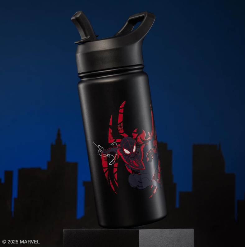 JoyJolt Botellas de Agua para Niños – Spider-Man – Pack 2 (16 oz / 473 mL)