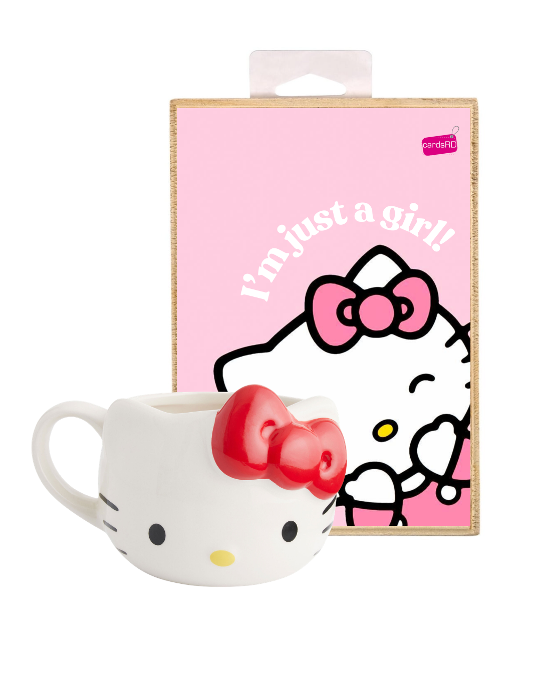 🎀 Set Hello Kitty – Taza 20 oz + Maderita Decorativa 7.25” x 5”