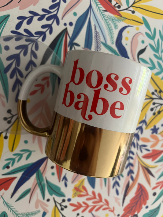 Taza “Boss Babe” — Edición Gold ✨