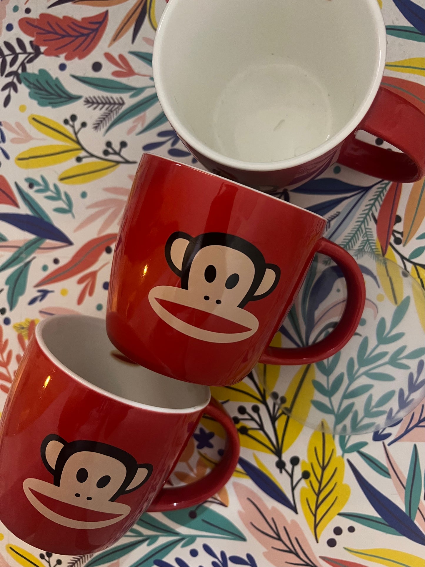 Taza Roja “Monkey Fun” — 20oz