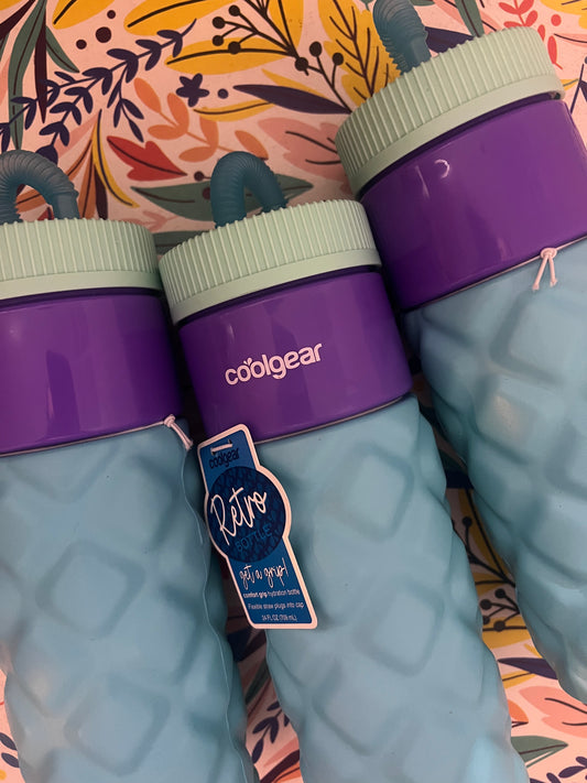 Termo CoolGear 24oz — Diseño Acolchado Rombo (Verde/Morado/Azul)