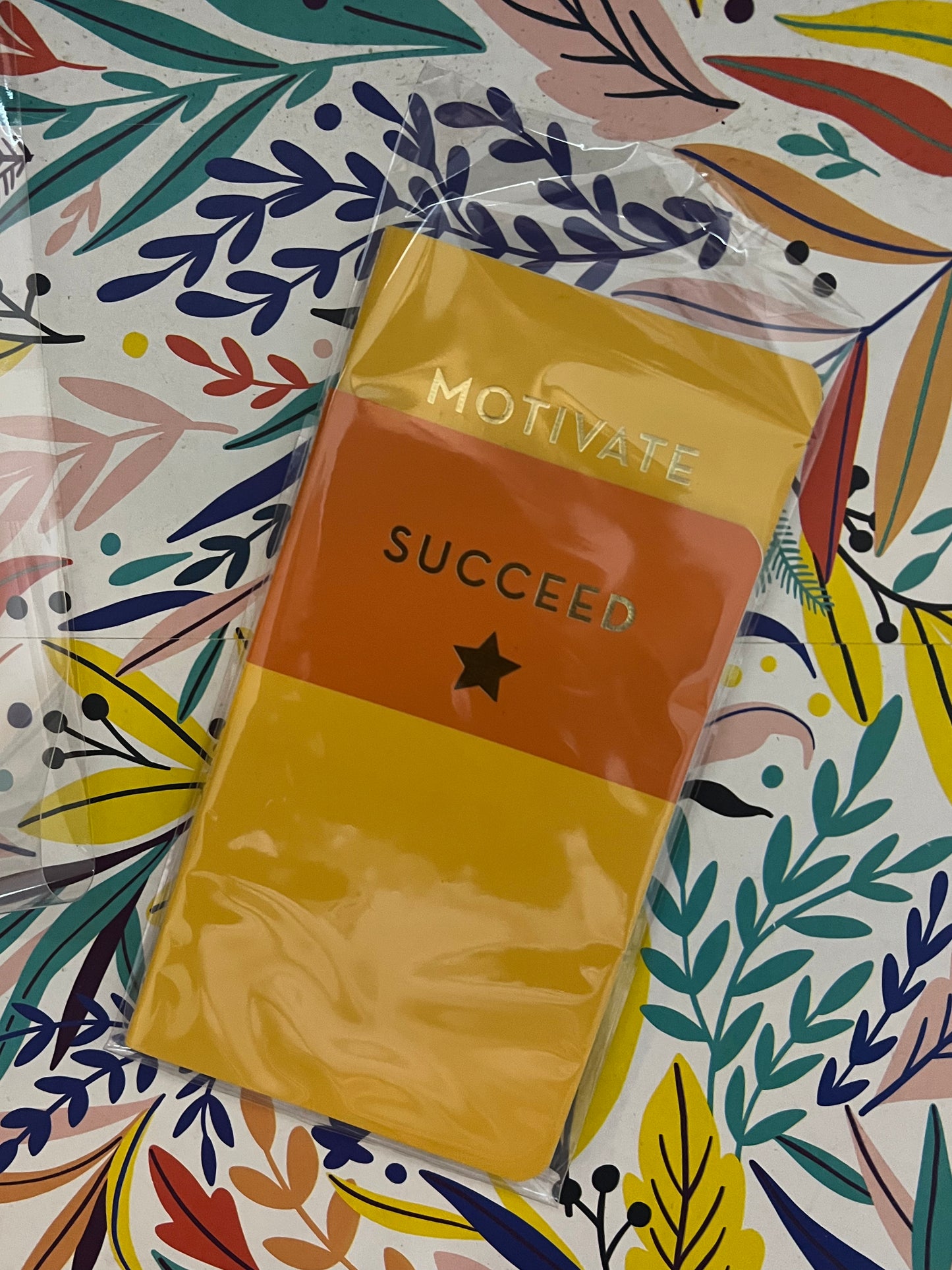 Dúo de Cuadernos “Motivate + Success” — Naranja/Amarillo