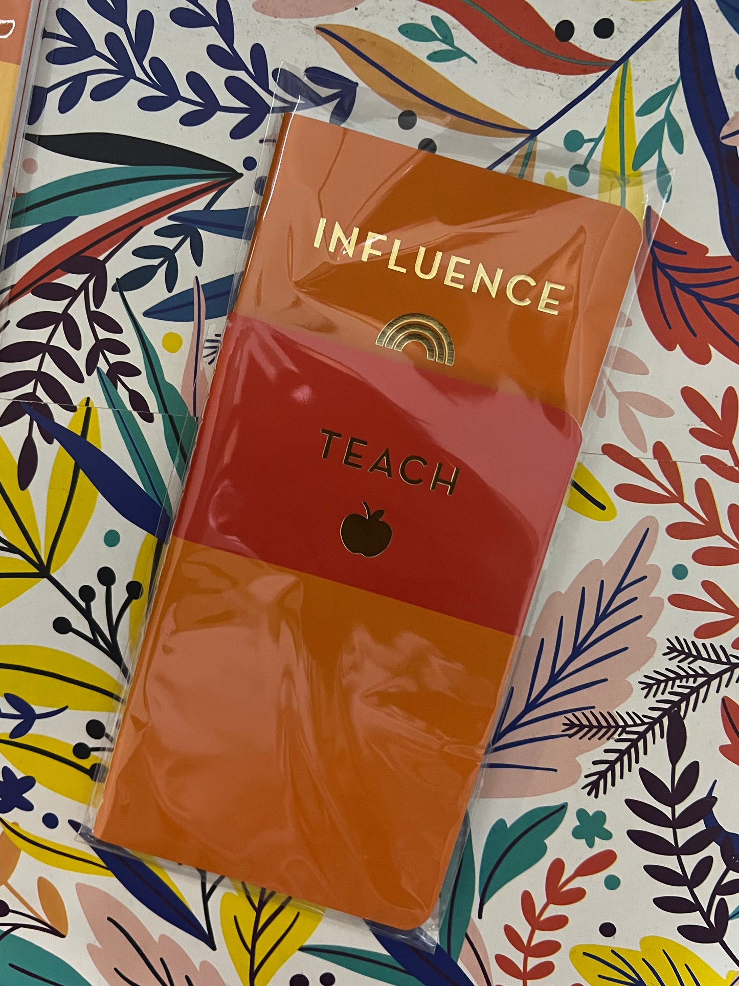 Dúo de Cuadernos “Teach + Influence” — Rojo/Naranja 🍎