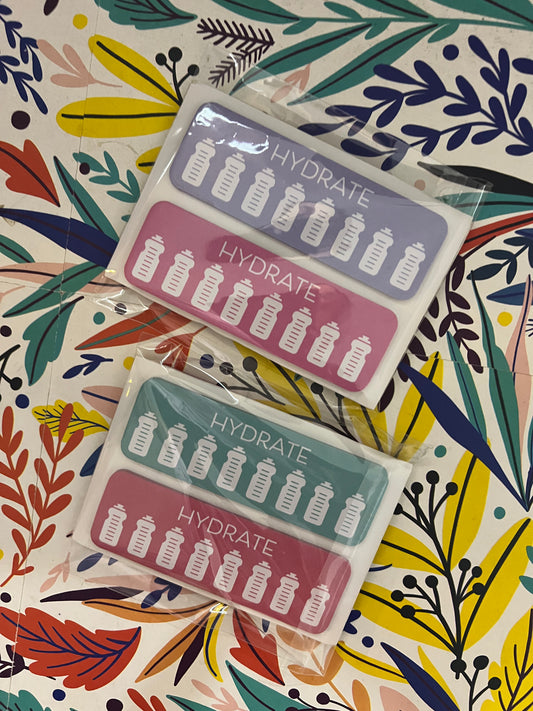 ✨ Mini Water Tracker Set — 4 Botellitas Motivacionales (Colores Surtidos)