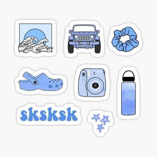 Sticker - Blue 2 (Pack 8).